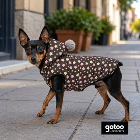Gotoo Abrigo Estrellas con Capucha y Pomp&oacute;n para perros