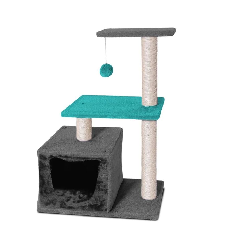 Platz K9 Arbol Con Casa Azul para gatos thumbnail