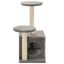 VidaXL Rascador con poste de sisal para gatos color Gris, , large indicador imagen numero 5