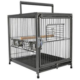 Jaula metálica PawHut para loros color Negro