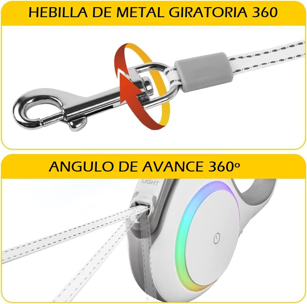 Correa extensible con LED para perro FIDA LED LEASH, , large Imagen numero 5