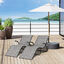 Outsunny Conjunto de 2 Tumbonas Plegables Tumbonas de Jardín con Reposabrazos Reposapiés y Respaldo Carga 160 kg para Terraza Playa Camping Exterior 170x62x68 cm Gris, , large indicador imagen numero 2
