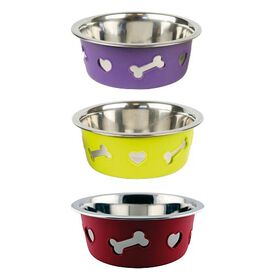 Ibañez Silicon Bowl Comedero Acero Inoxidable Rojo para mascotas