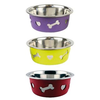 Ibañez Silicon Bowl Comedero Acero Inoxidable Rojo para mascotas