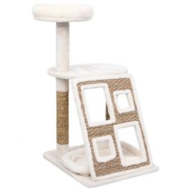 Rascador con plataformas y cama para gatos color Marrón
