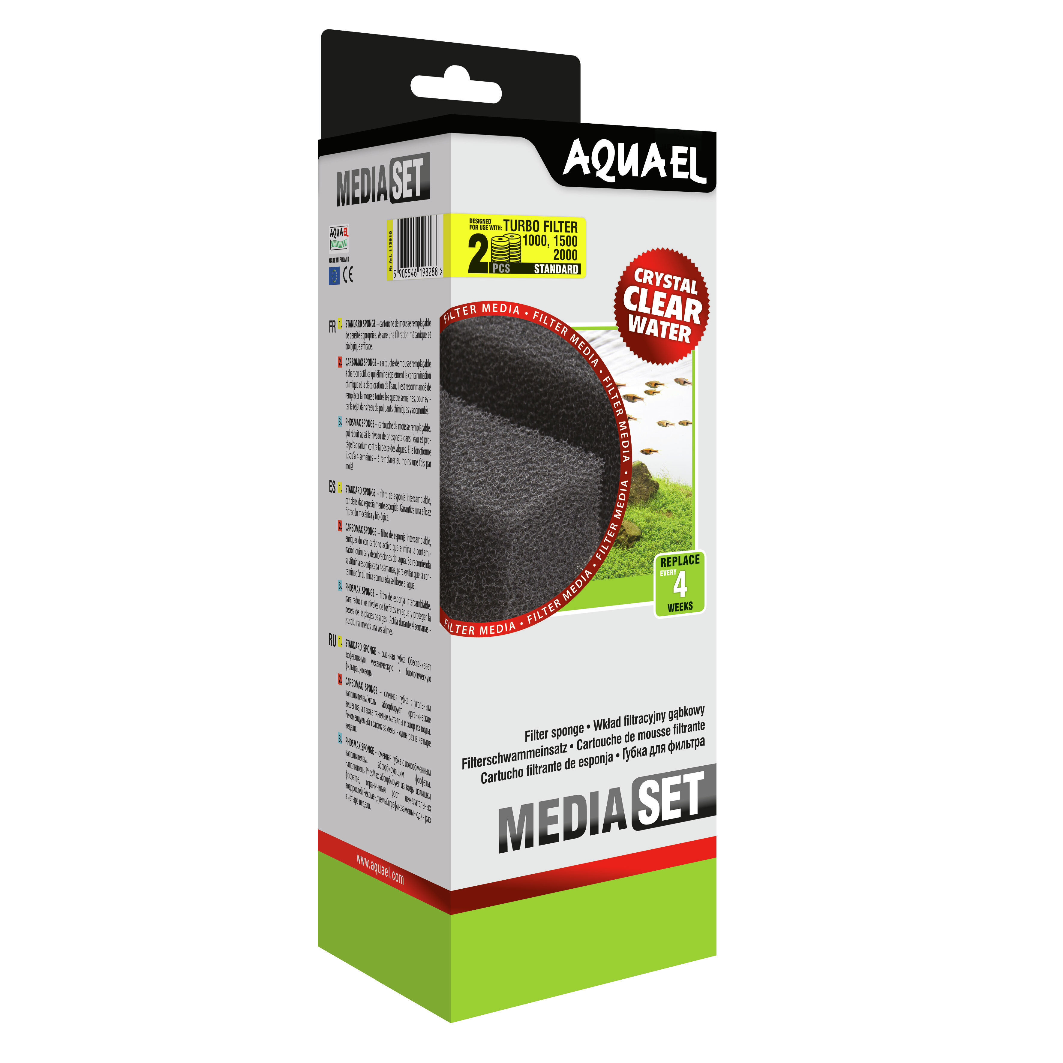 Aquael Esponja Turbo 1000/1500/2000 2 Piezas, , large Imagen numero 1