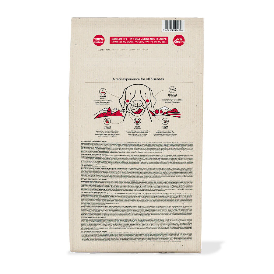 2 kg Dibaq Sense Low Grain Ault Mini Pescado Pienso para perros, , large Imagen numero 7