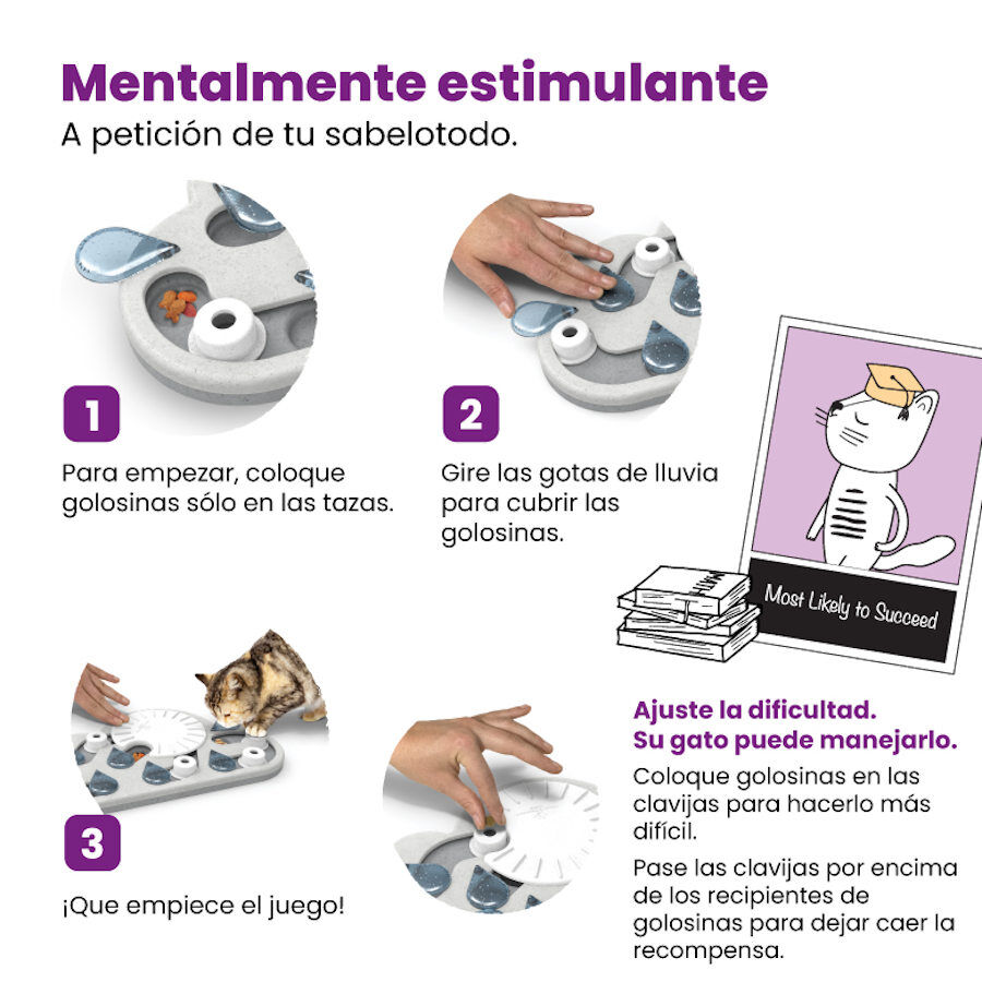 Catstages Nina Ottosson Puzzle &amp; Play Rainy Day Juguete de Inteligencia para gatos thumbnail