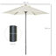 Outsunny Sombrilla de Jardín Ø2x2 m Parasol Mástil de Aluminio con Techo de Ventilación Ángulo Ajustable y Poste Desmontable para Terraza Patio Exterior Beige, , large indicador imagen numero 3
