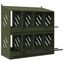 vidaXL Nido para gallinas con 8 compartimentos de metal verde oliva, , large indicador imagen numero 1