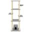 vidaXL Rascador para gatos con postes de sisal gris claro 154 cm, , large indicador imagen numero 2