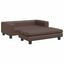 vidaXL Cama de perros con extensión cuero sintético marrón 100x50x30cm, , large indicador imagen numero 1