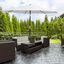 Outsunny Sombrilla de Jardín Ø292x250 cm con Manivela Parasol Exterior con Mecanismo de Inclinación y Poste Desmontable de Metal para Terraza Piscina Patio Blanco, , large indicador imagen numero 2