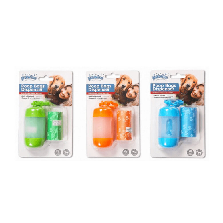 Pawise Porta Bolsas de Plástico + 20 Bolsas para heces perros, , large image number null