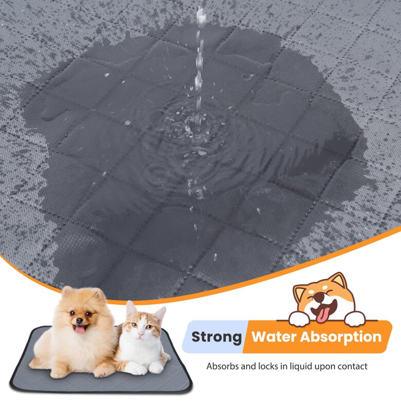 Alfombra Entrenamiento Perros Reutilizable, 60x45 Cm, Superabsorbente, Lavable Y Antideslizante