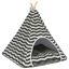 vidaXL Tienda de campa&ntilde;a para mascotas con coj&iacute;n Blanco y gris Cama Casa, , large indicador imagen numero 11