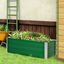 Outsunny Arriate de Jardín de Acero Incluye Guantes Huerto Urbano Jardinera Macetero Rectangular para Cultivos Plantas Flores para Terraza Balcón Exterior 125x47x40 cm Verde, , large indicador imagen numero 2