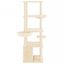 vidaXL Rascador para gatos con postes de sisal color crema 147 cm, , large indicador imagen numero 3