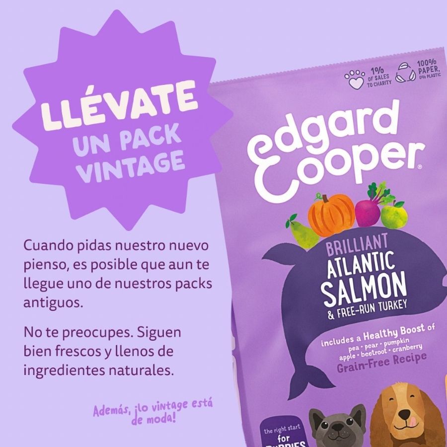 12 kg Edgard & Cooper Puppy Salm&oacute;n y Pavo pienso parra perros grandes, , large Imagen numero 2