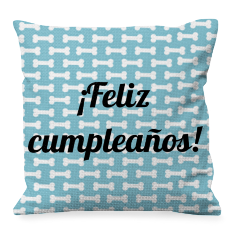 Cojin Personalizado huesos color Celeste, , large image number null