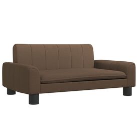 vidaXL Cama de tela marrón para perros