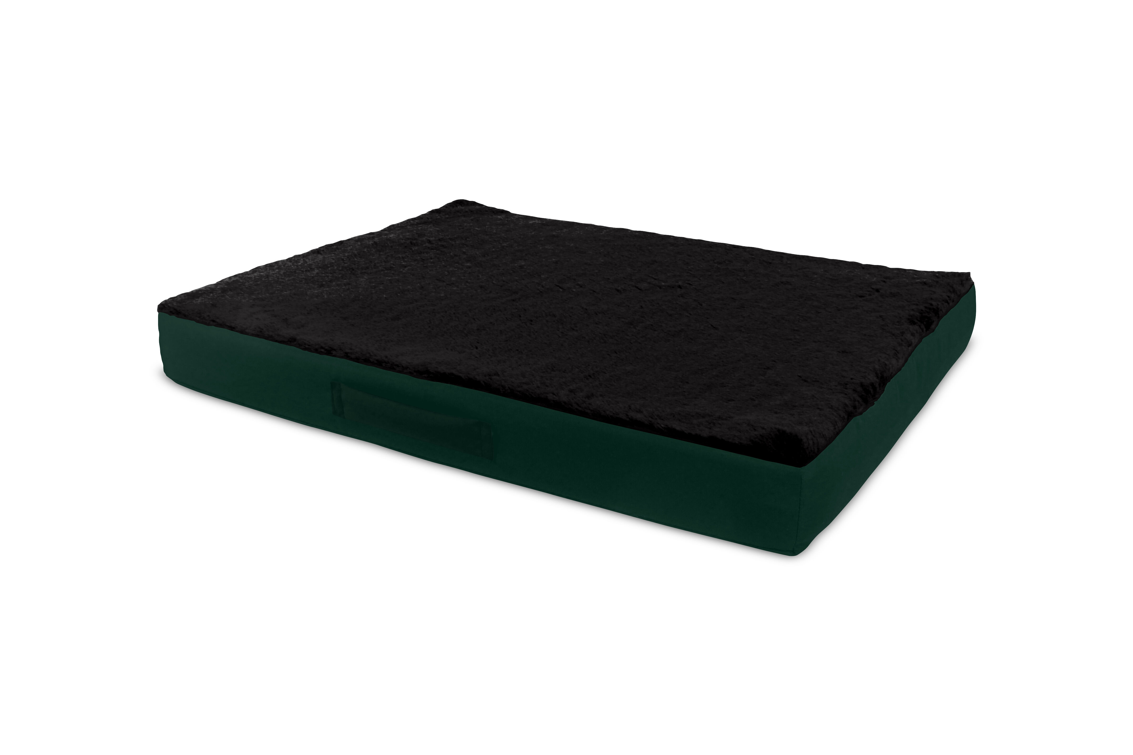 Gauty Cama Redonda para Perros y Gatos  Tela Impermeable y pelo - Verde y negro, , large Imagen numero 1