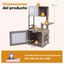 COSTWAY &Aacute;rbol Rascador para Gatos, Torre para Gatos de de M&uacute;ltiples Niveles con Postes Rascadores de Sisal, Condo, Zona de Alimentaci&oacute;n y Bola Colgante y Recinto para Caja de Arena, 117,5 cm (Gris), , large indicador imagen numero 5