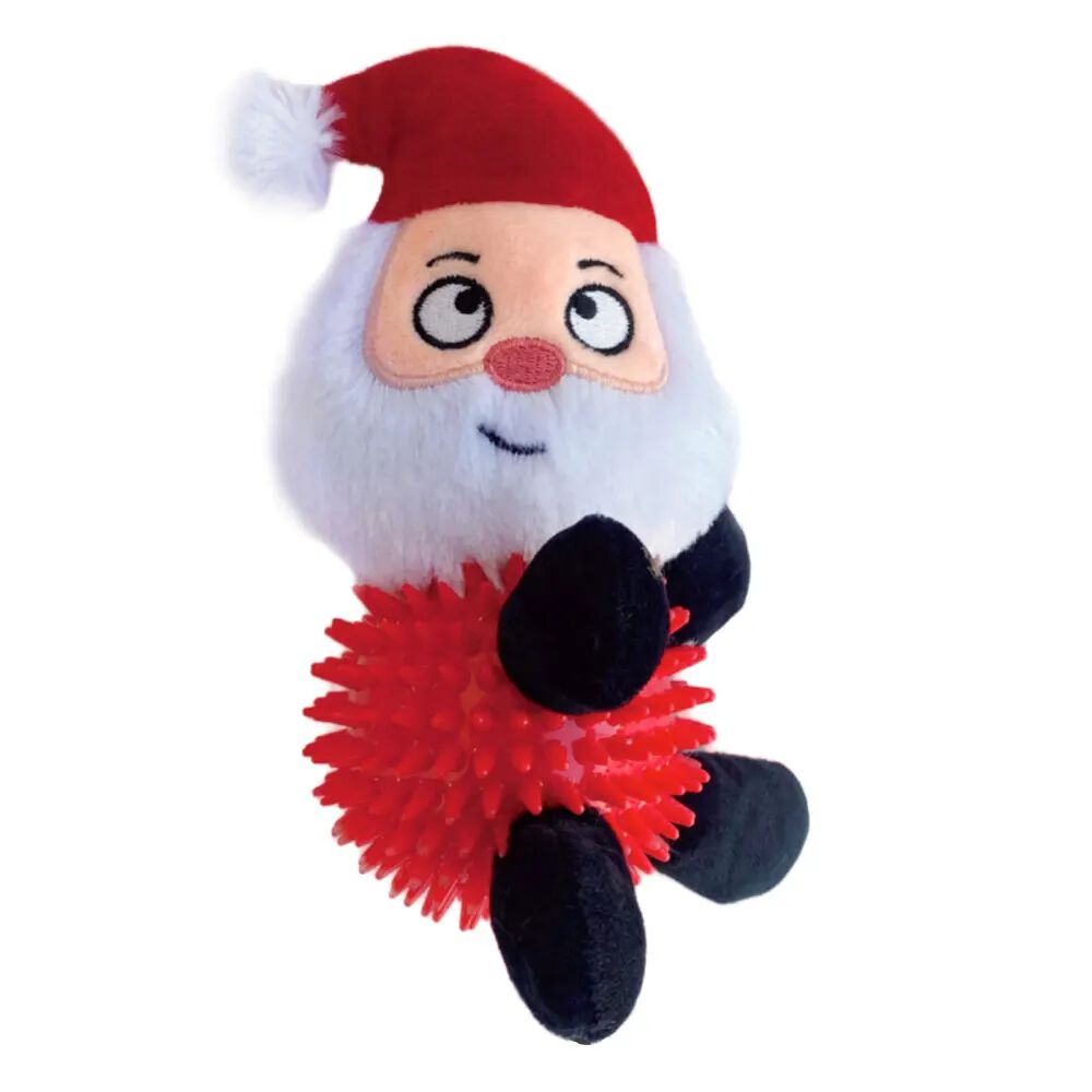 Pelota dental de navidadde peluche don forma de Papa Noel para perros, , large Imagen numero 1