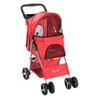 Pawhut cochecito plegable rojo para mascotas, , large image number null