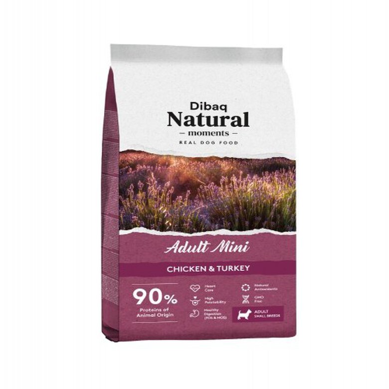 Pienso Dibaq Natural Moments Adult Mini para perros sabor Pollo y Pavo, , large image number null
