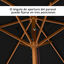 Outsunny Sombrilla Parasol de Madera Ø250x230cm para Exterior con 6 Varillas Sistema de Cuerda con Fijación Desmontable Portátil Fácil de Guardar y Transportar Negro, , large indicador imagen numero 5