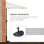 Outsunny Sombrilla 269x138x236 cm Parasol de Jardín con Manivela y Forma Semicircular para Exterior Terraza Patio Piscina Crema, , large indicador imagen numero 5