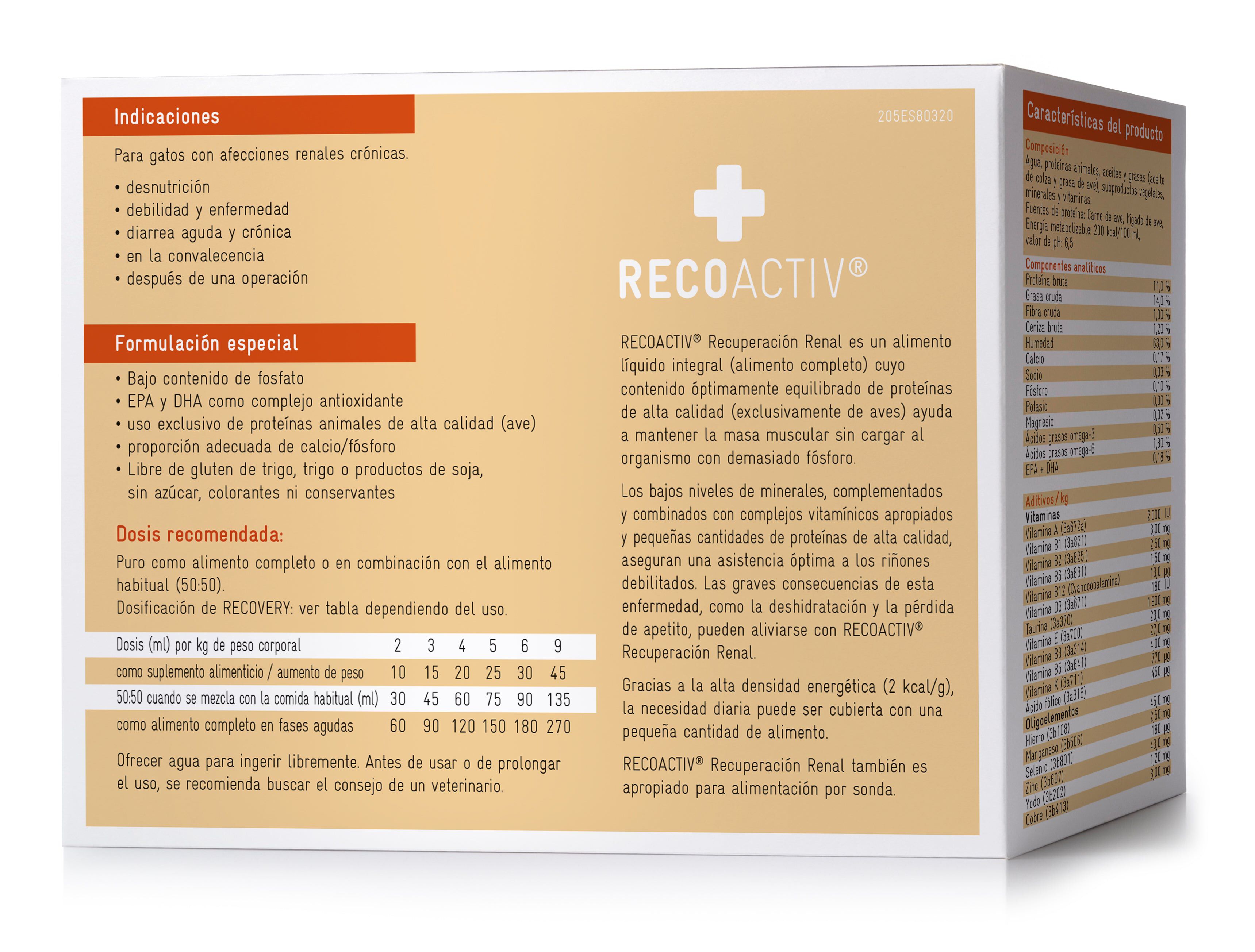 Recoactiv Recovery Renal Tónico suplemento para gatos mayores con problemas renales thumbnail