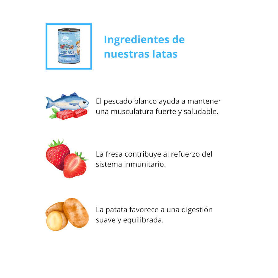 Pienso FIllip Mango para perros de pescado, fresa y patata 400gr, , large Imagen numero 4