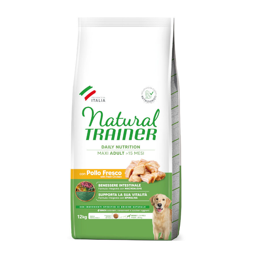 12 kg Natural Trainer Adult Maxi Pollo pienso para perros , , large Imagen numero 1
