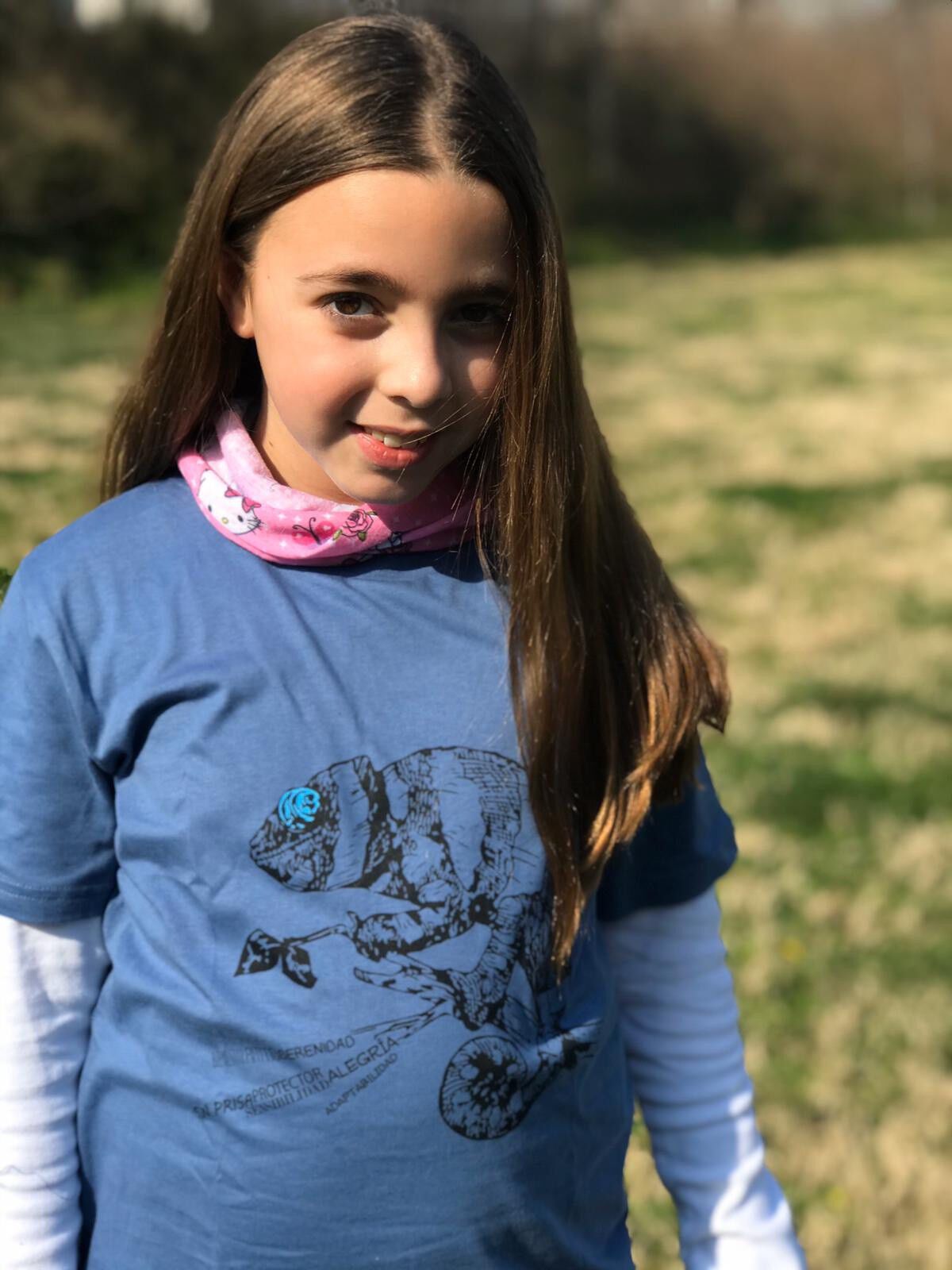 Camiseta de niño Animal Totem camaleón blanco thumbnail