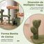 COSTWAY Árbol para Gatos, Torre para Gatos con Diseño de Cactus Verde con Condominio, Hamaca, Plataforma, Postes de Rascado de Sisal, Cojín Lavable, Árbol Rascador para Gatos (90 x 30 x 81 cm), , large indicador imagen numero 5