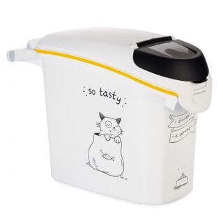 Almacenamiento de comida dibujos para gatos color Blanco