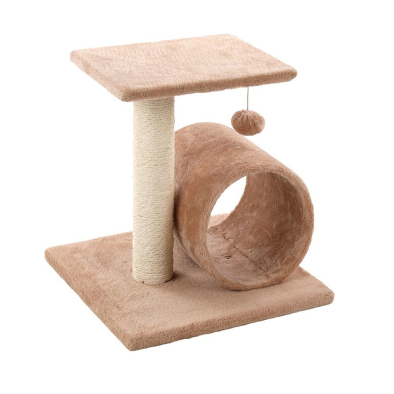 TK-Pet Toulouse Rascador con Túnel Beige para gatos, , large image number null
