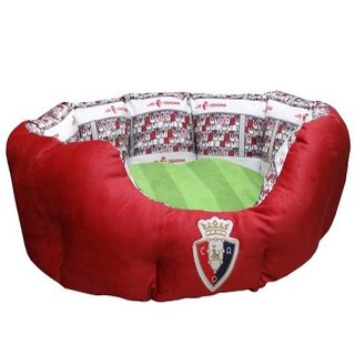 Cama futbolera estadio del Osasuna para perros color Rojo