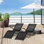 Outsunny Conjunto de 2 Tumbonas Plegables Tumbonas de Jard&iacute;n con Reposabrazos Reposapi&eacute;s y Respaldo Carga 160 kg para Terraza Playa Camping Exterior 170x62x68 cm Negro, , large indicador imagen numero 2