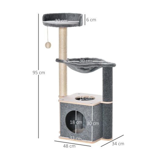 Centro de actividades para gatos color Gris thumbnail