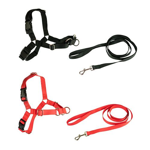 Ibañez Stop-Pulling Arnés y Correa Antitirones negra para perros thumbnail