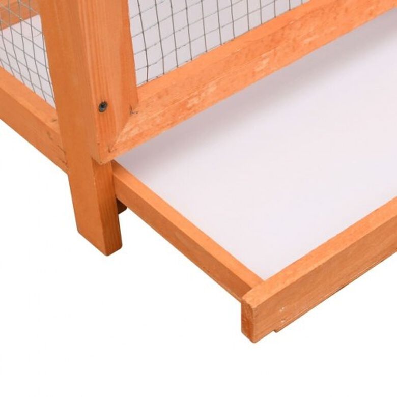 Jaula de madera maciza para pájaros color Marrón y Verde thumbnail