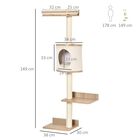 PawHut Árbol de Pared con Plataformas para gatos, , large image number null