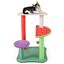COSTWAY Árbol para Gatos de 69 cm, Torre Aesthetic Multinivel con Plataformas en Forma de Frutas, Bola Colgante de Fresa, Postes para Rascado, Mobiliario Pequeño, Centro de Actividades para Escalada, , large indicador imagen numero 5