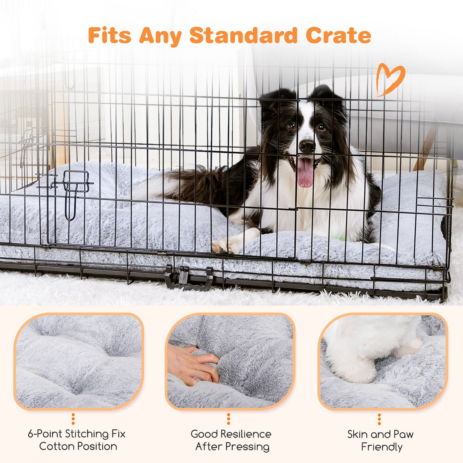 Nobleza Cama Colchón Lavable Gris para perros thumbnail