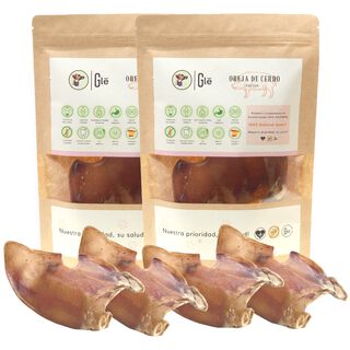 GlePets Orejas de Cerdo Deshidratadas Naturales Snacks para perros