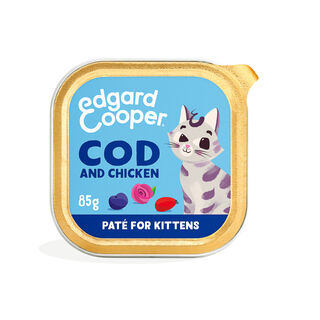 Edgard & Cooper Kitten Bacalao y Pollo en Paté tarrina para gatitos