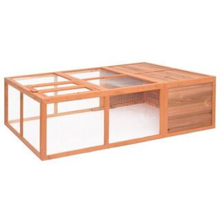 Vidaxl jaula de madera para animales pequeños